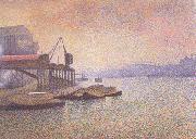 Georges Lemmen View of the Thames (nn02) oil painting on canvas